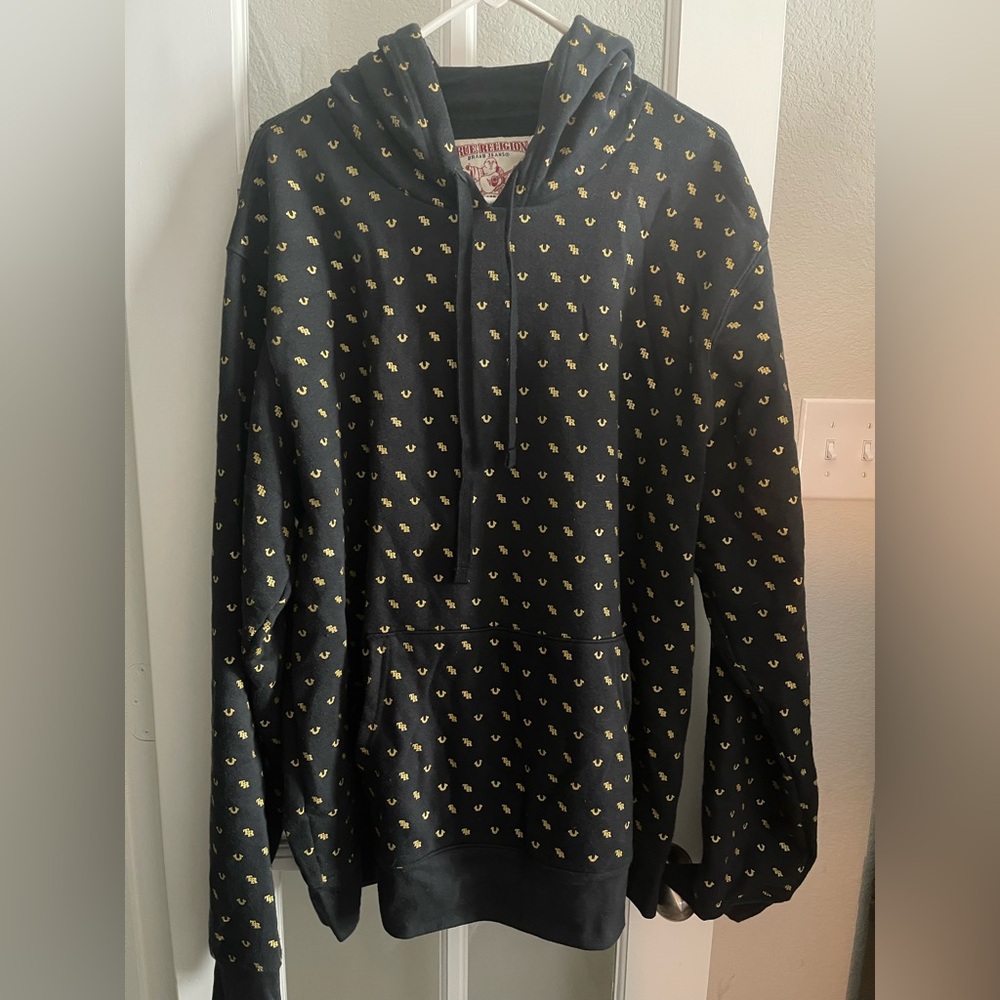 Black and Gold Patterned Men's Sweater